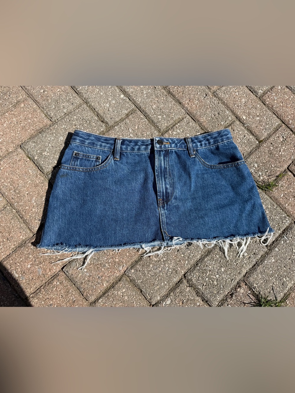 Y2K Mini Denim Skirt Size 10